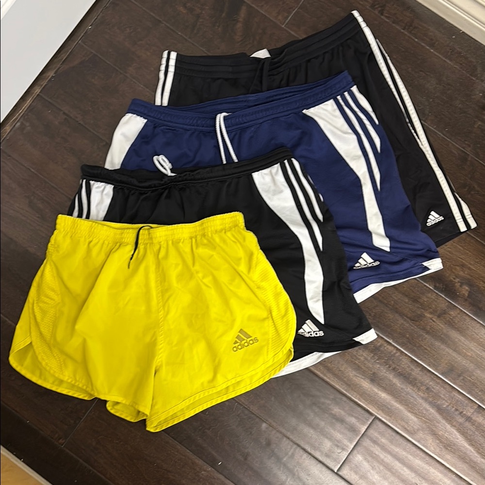 Adidas Performance Shorts set of 4 - Black, Navy, Yellow